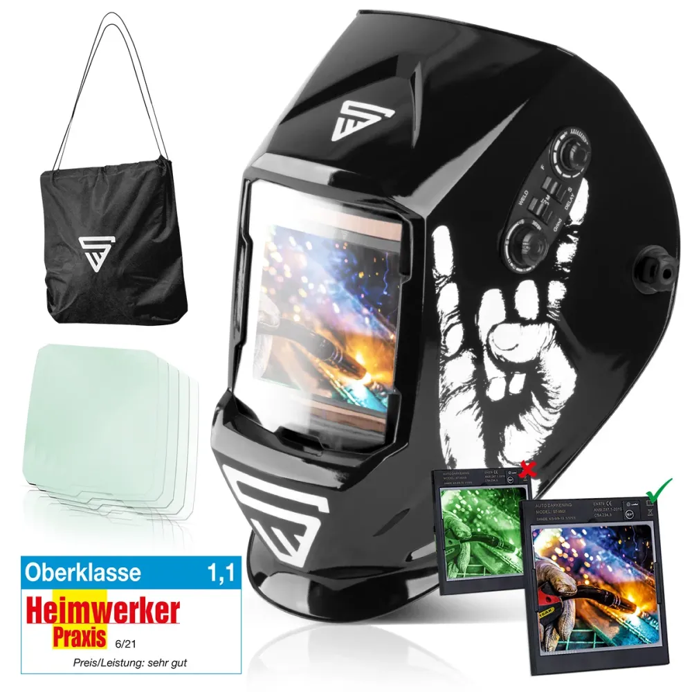 Steelworks 3 en 1 casque de soudage automatique ST-990 SE "Special Edition Rock" Real Color Helm | Le parapluie de soudage...