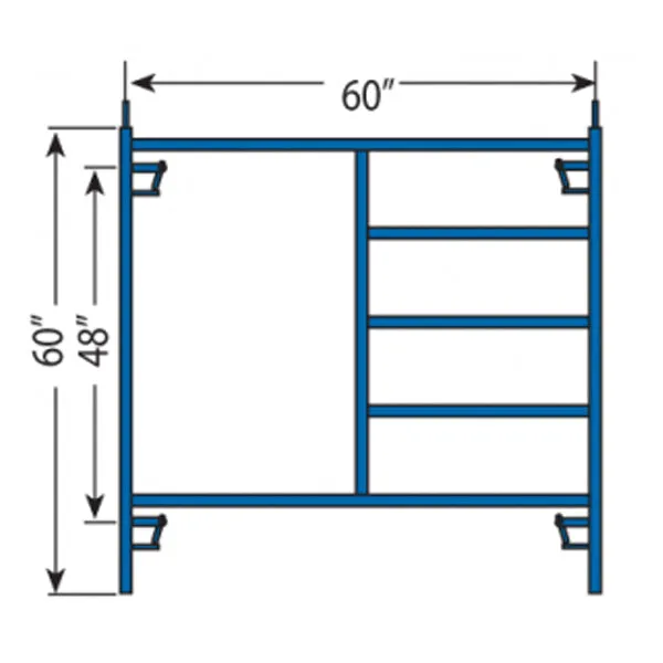 CADRE D'ÉCHAFAUDAGE 60'' X 60'' BLEU - 55-3 | Norme NF EN 12811 |