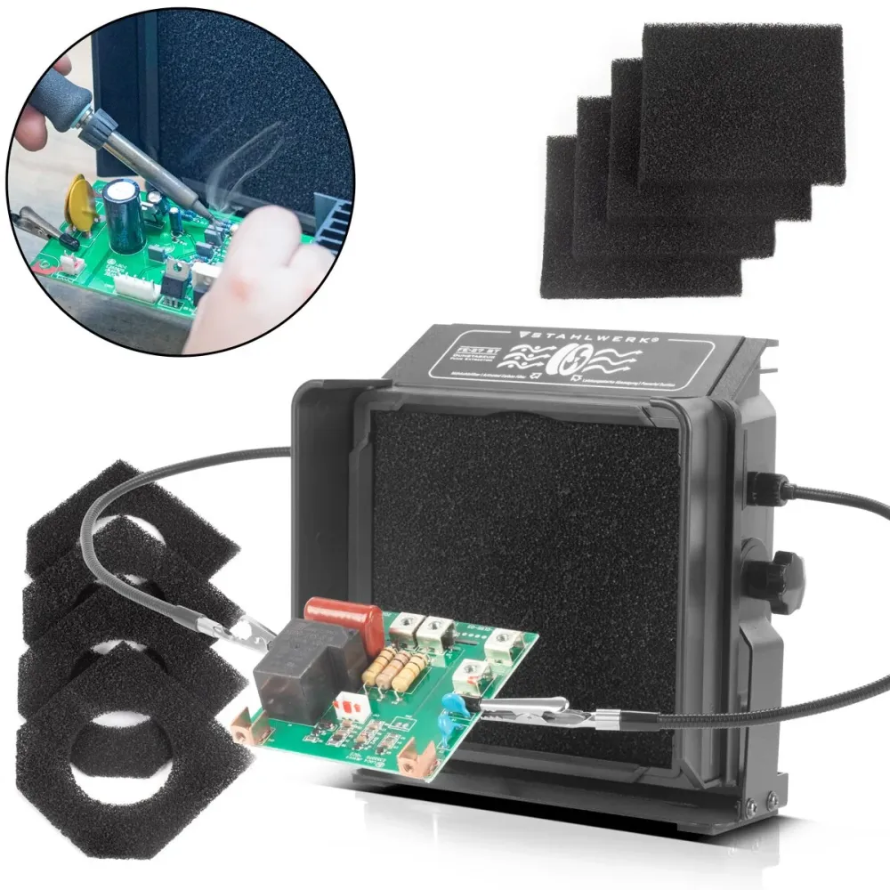 Soudure en acier Fe-27 ST avec un extracteur de filtre 2 fois | Apport de fumée | Système d'aspiration | Absorbeur de fumé...