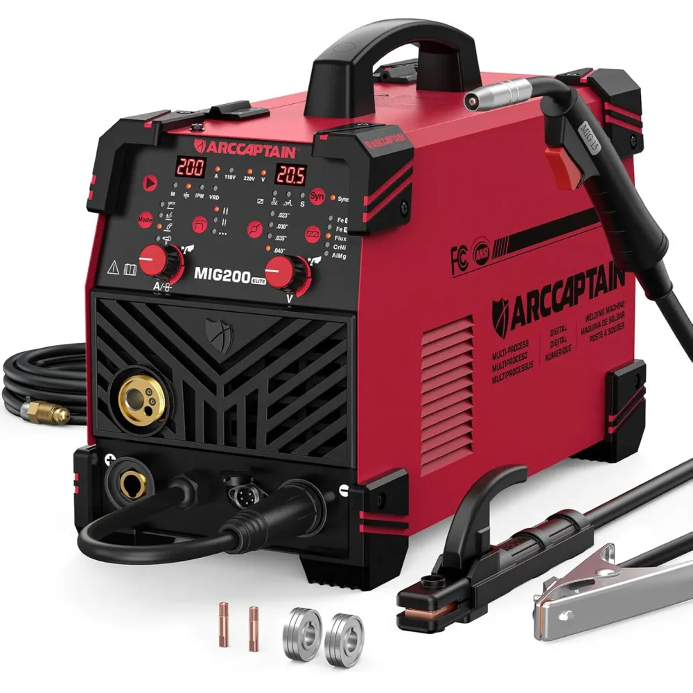 ARCCAPTAIN MIG200ELITE Revisité 6 1 Welding Machine 110V/220V Multiprocess Welder