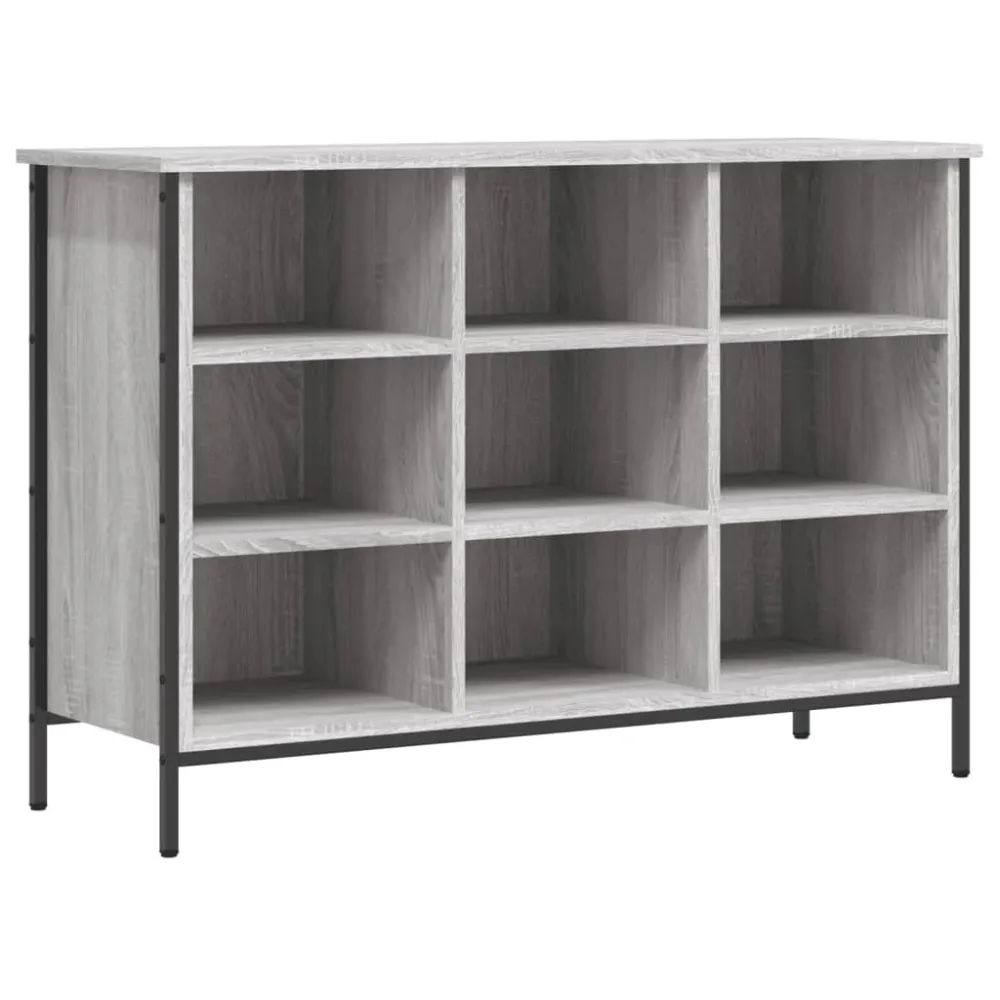 Armoire à chaussures range chaussures rangement meuble entrée couloir salon sonoma 100 x 35 x 70 cm bois d'ingénierie gris...