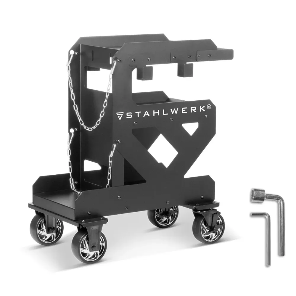 Chariot de soudage STAHLWERK SW-600-ST | Épaisseur de paroi de 1,5 mm | Chariot pour matériel de soudage résistant | Plasm...