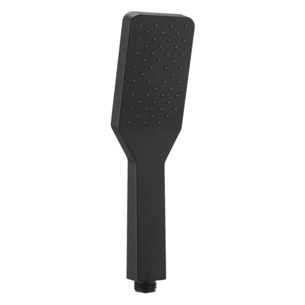 Douchette monogoutte en ABS avec buses anticalcaire modèle SquareBlack couleur noire