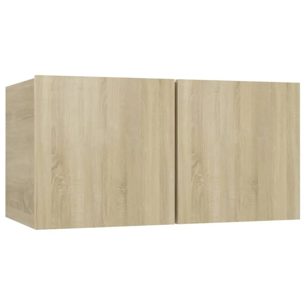 Ensemble de meubles armoire buffet TV télévision salon chambre séjour 7 pièces chêne sonoma bois d'ingénierie brun 02_0025205