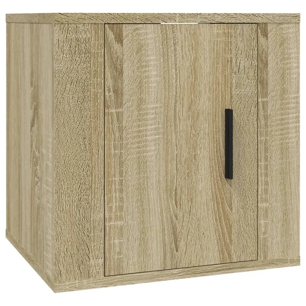 Ensemble de meubles armoire buffet TV télévision salon chambre séjour 3 pièces chêne sonoma bois d'ingénierie brun 02_0024616