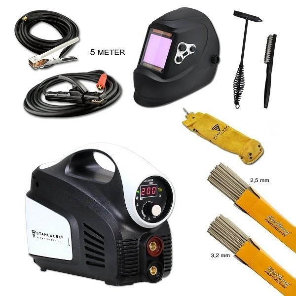 Machine à souder STAHLWERK ARC 200 Équipement complet XD IGBT - DC MMA / E-HAND 1801 se fournir à bas prix
