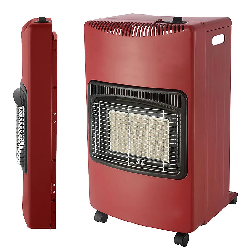 Poele à gaz Rouge pliable 4,2KW Allumage Piezo Chauffage d'appoint gaz Interieur INTEC