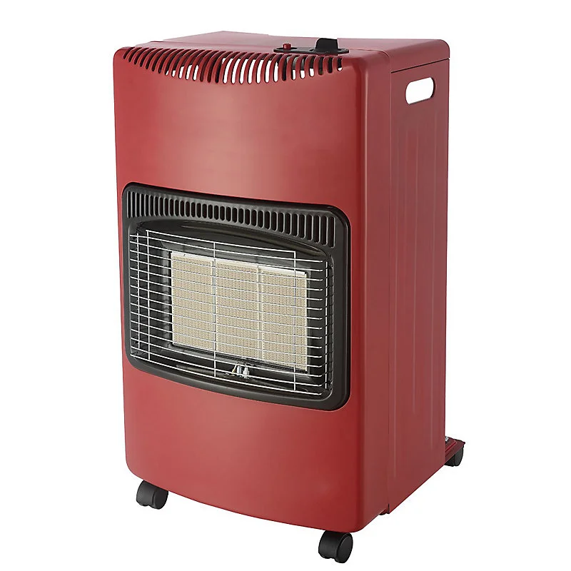 Poele à gaz Rouge pliable 4,2KW Allumage Piezo Chauffage d'appoint gaz Interieur INTEC