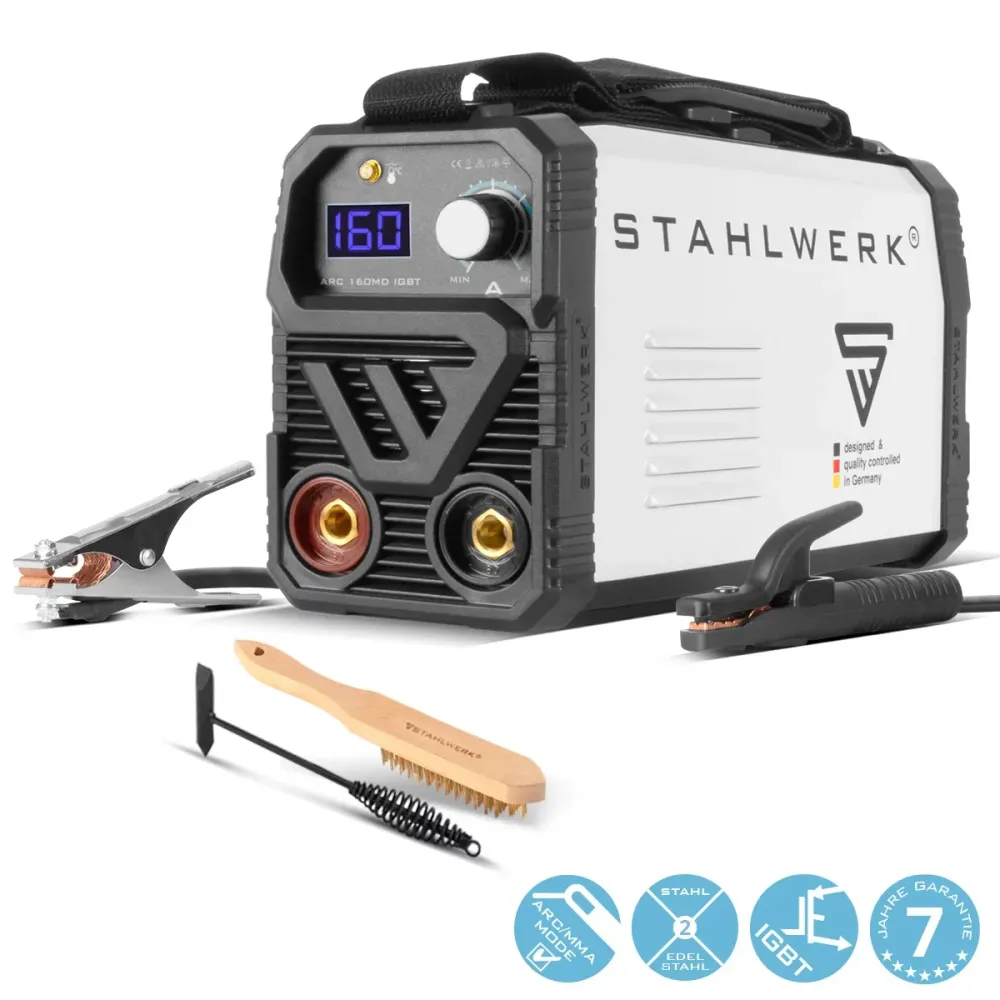 STAHLWERK ARC 160 MD Dispositif de soudage - DC MMA | E-main | Onduleur de lifting-tig avec 160 ampères, technologie IGBT...