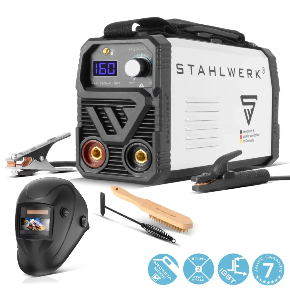 Stahlwerk Arc 160 MD Welding Machine Full équipement - DC MMA | E-main | Onduleur de lifting-tig avec 160 ampères, technol...