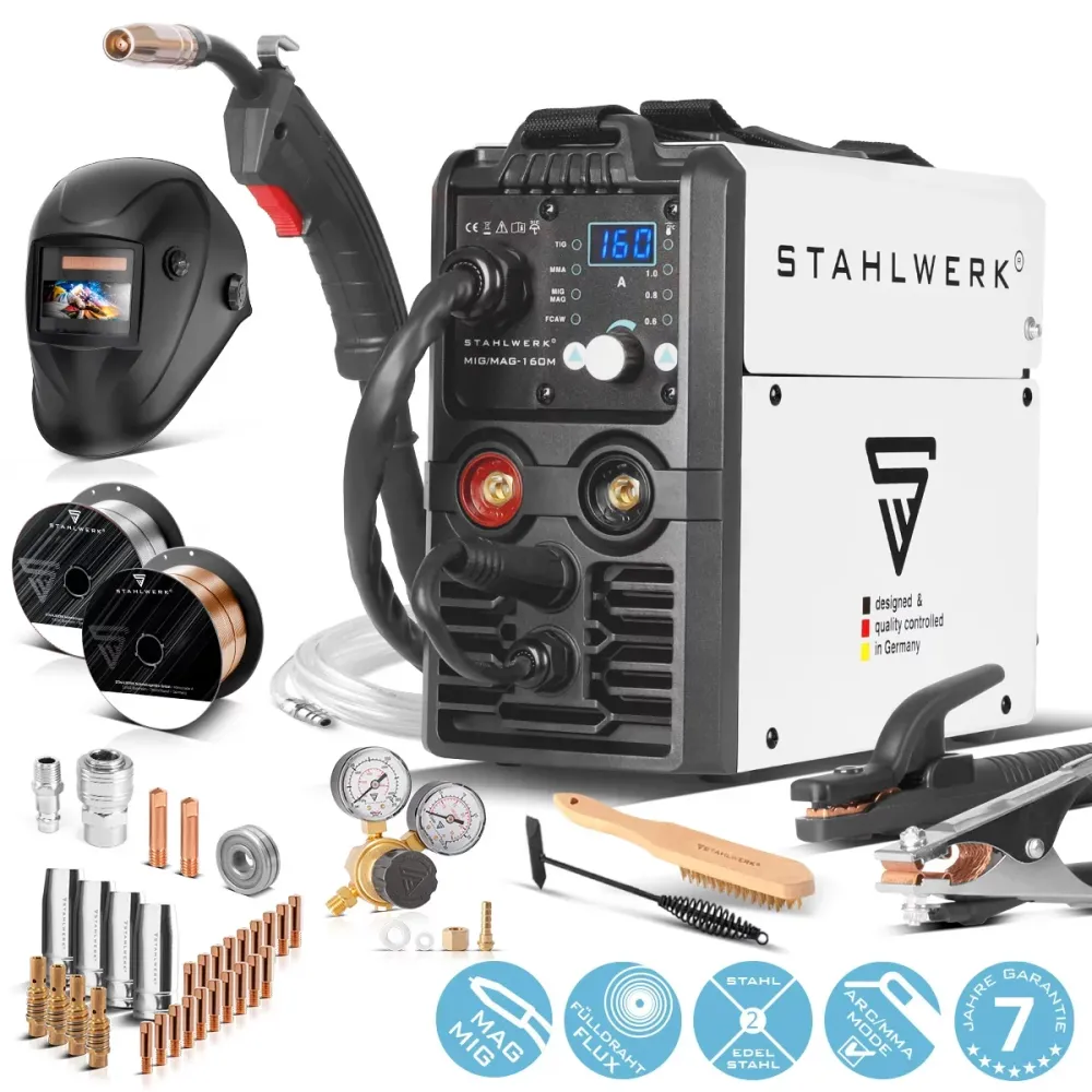 Stahlwerk Mig Mag 160 M Équipement complet Dispositif de soudage IGBT Full Syngical 5 en 1 Dispositif combinant avec des 1...