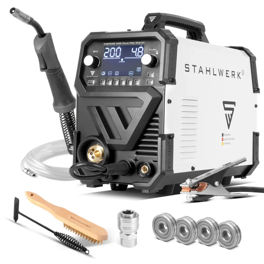 Stahlwerk Mig Mag 200 Spot Puls Pro Protection Numérique Protection Dispositif de soudage à gaz | Onduleur IGBT avec 200 ,...