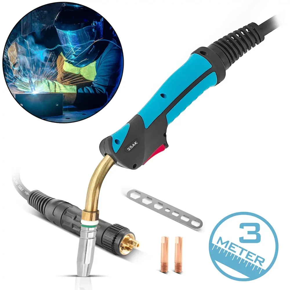 Torche de soudage STAHLWERK AK25 avec paquet de tuyaux de 3 mètres | Accessoires de soudage professionnels pour postes de...