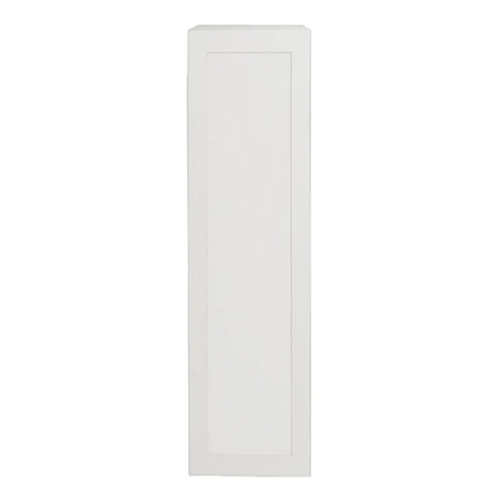 Inox Brossé Premium Armoire de cuisine supérieure blanche Shaker 1 porte 9 L x 30 H x 12 1/2 P po