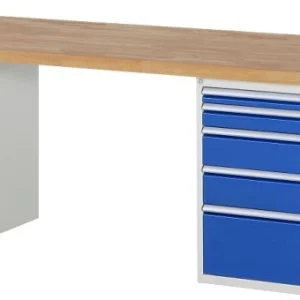 Établi RAU série 7000 - conception modulaire 5 x tiroirs 1 x armoire à étaux 2000x840x900 mm 03-7511A2-209B4S.11 se procur...