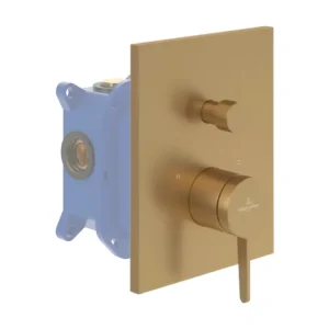 Façade mécanique avec inverseur Conum Texturé Gold + corps encastré | Résistant à l'humidité |