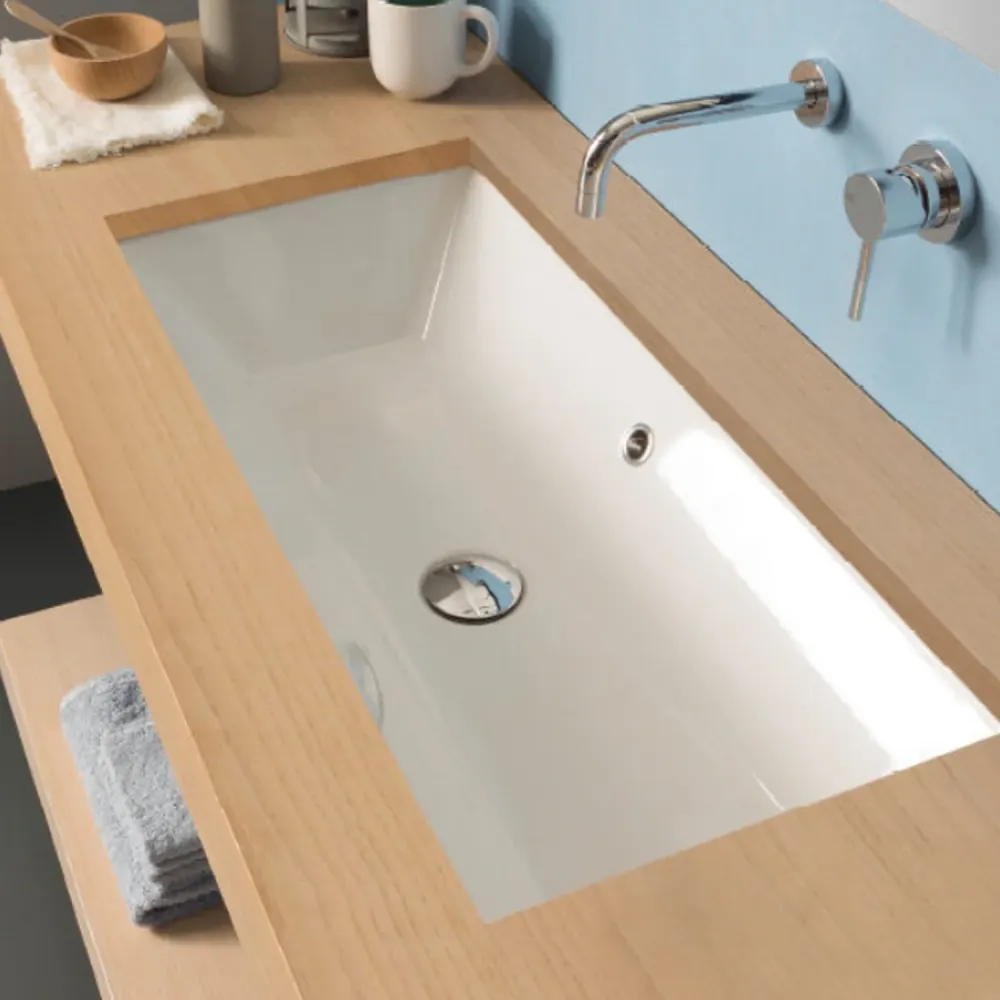 Haute Résistance Lavabo encastré 90X34 cm Céramique Globo modèle Stockholm