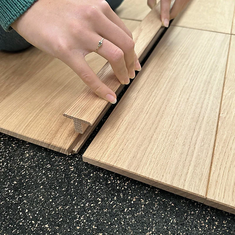 Barre de jonction Chêne l. 35mm Étendu. 2m Parquet Ep. 20mm Brut