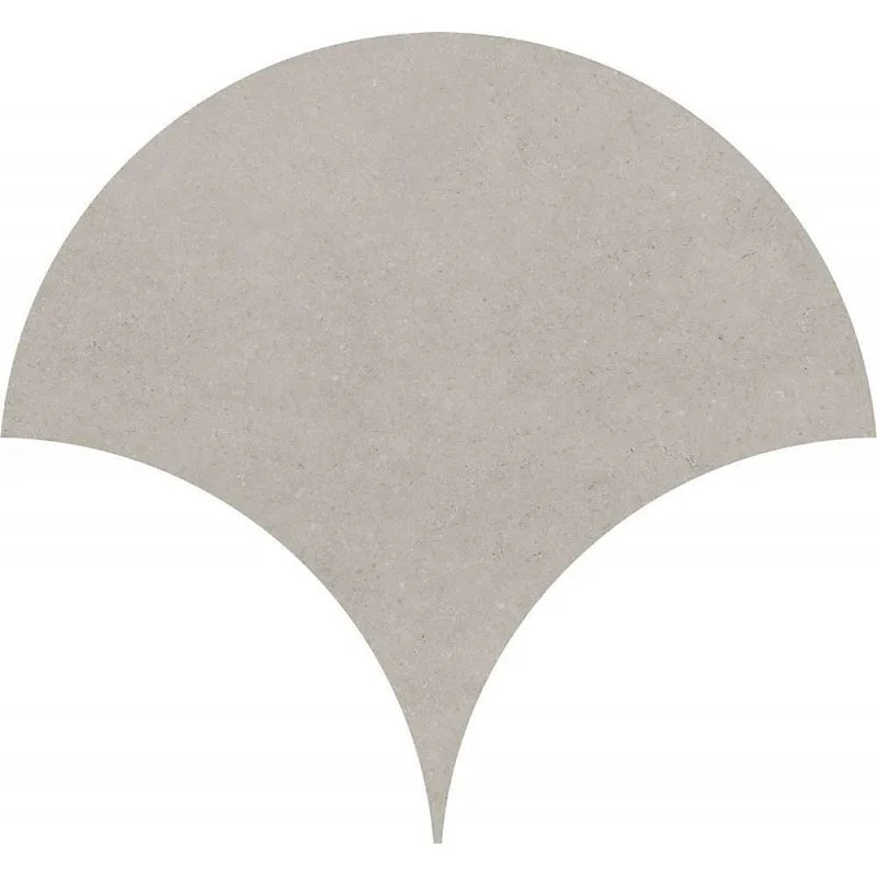 Carrelage sol / mur forme écaille de poisson longiligne format effet béton gris NASSAU TULUM GRIS(vendu par boite de 0.62m2)