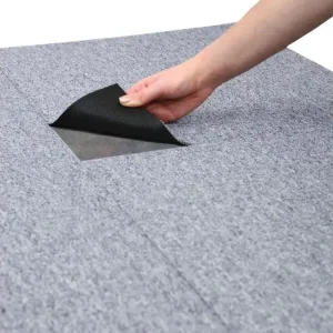 Dalle de Moquette Couleur Gris Platine , 20 Dalles de 50cm x 50cm (5m²)