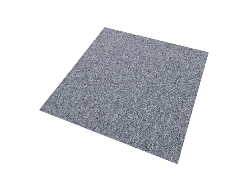 Dalle de Moquette Couleur Gris Platine , 20 Dalles de 50cm x 50cm (5m²)