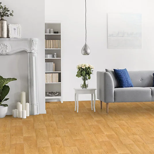 Sol Vinyle First - Effet parquet chêne typique - Rouleau de 3m x 10m