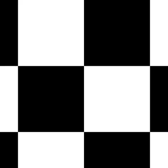 Sol Vinyle Link Plus - Carrelage damier noir et blanc - Surface brillante - Rouleau de 2m x 2m