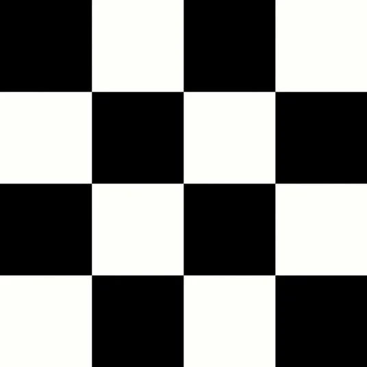 Sol Vinyle Link Plus - Carrelage damier noir et blanc - Surface brillante - Rouleau de 2m x 6m