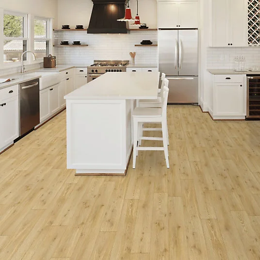 Sol Vinyle Link Plus - Imitation parquet bois naturel - Surface brillante - Rouleau de 4m x 13m