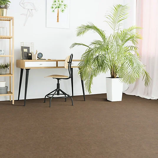 Sol Vinyle Textile - Noir jais Edition - Aspect béton ciré - Marron - Rouleau de 4m x 3m