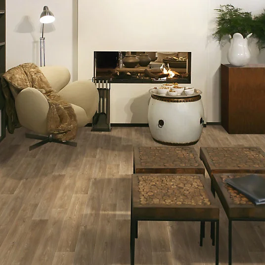 Sol Vinyle Textile - Noir jais Edition - Aspect parquet - Chêne naturel - Rouleau de 4m x 30m