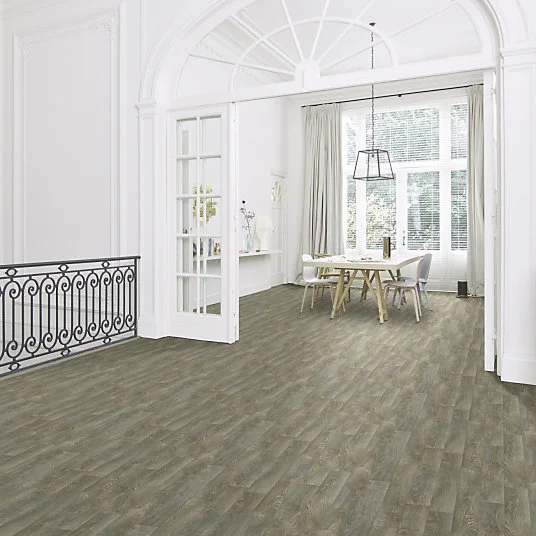 Sol Vinyle Textile - Noir jais Edition - Aspect parquet - Chêne foncé - Rouleau de 4m x 10m