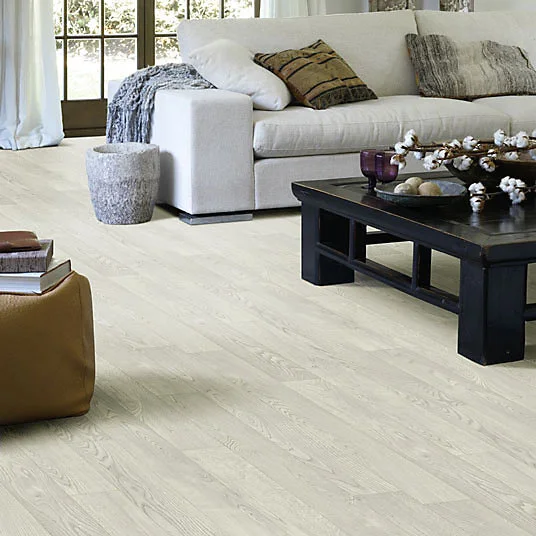 Sol Vinyle Textile - Noir jais Edition - Aspect parquet - Chêne blanc - Rouleau de 3m x 15m