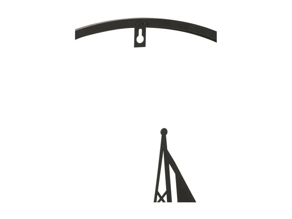Décoration Murale en Métal "Bateaux" 60cm Noir Applicateur à Largeur Réglable