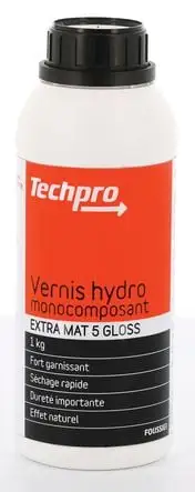 Vernis hydro monocomposant EXTRA Mat 5 gloss pour Mur en Plâtre