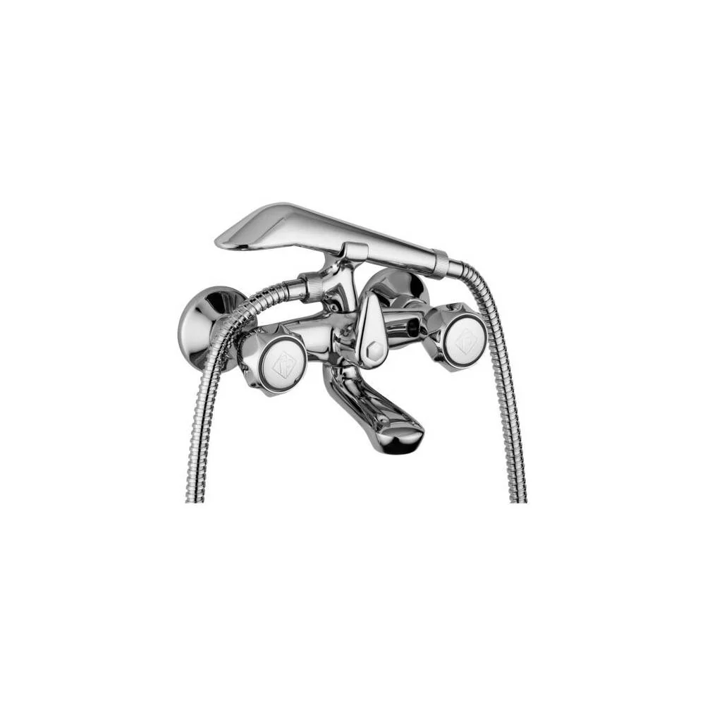 Robinet de baignoire avec ensemble douchette série Danubio modèle DA024CR Chromé Paffoni