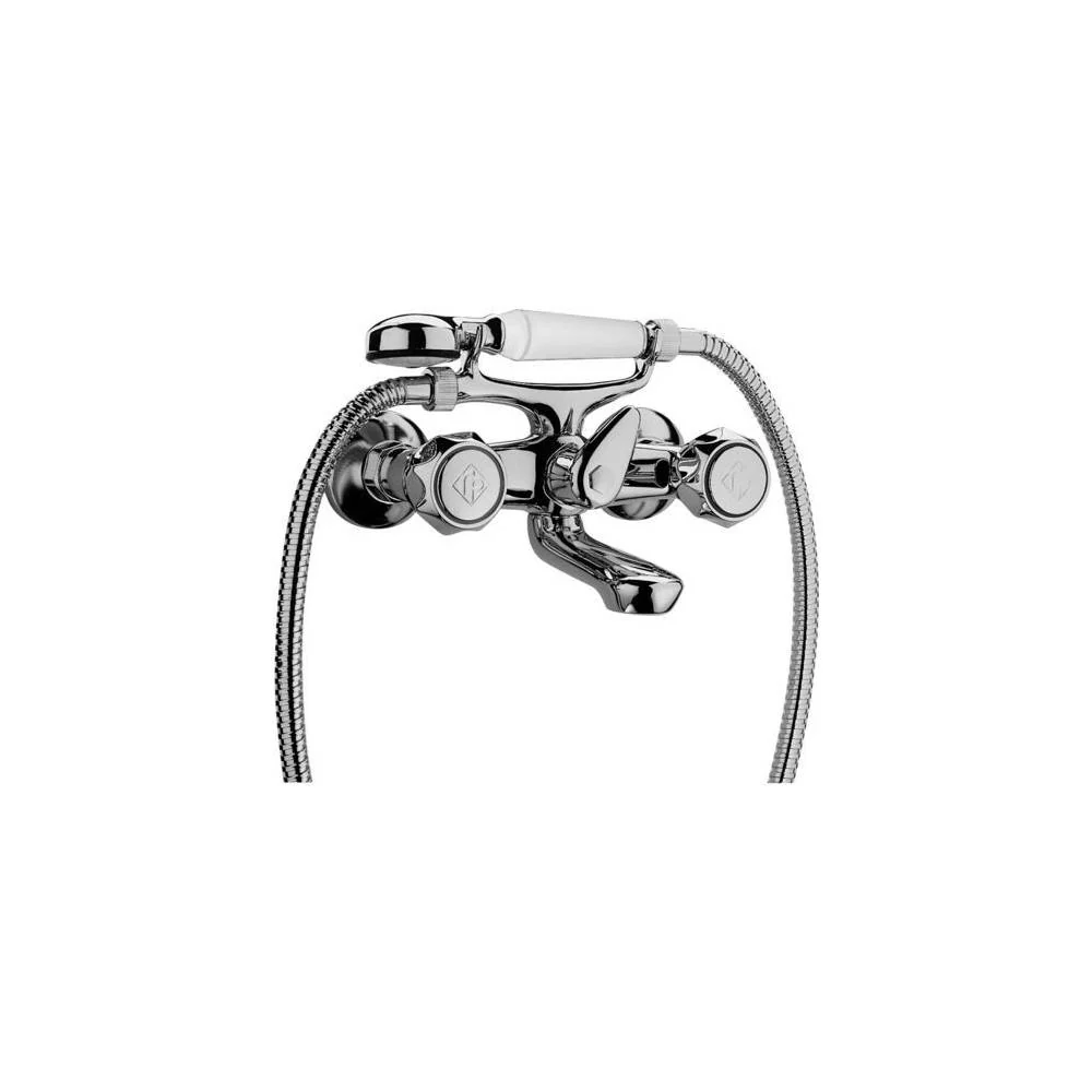 Robinet de baignoire avec ensemble douchette série Danubio modèle DA923CR Chromé Paffoni