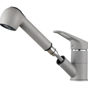 AURALUM MAX Robinet Cuisine avec Douchette Extractible 2 Jets Mitigeur Evier en Laiton Pivotant 360° Robinetterie Eau Froi...