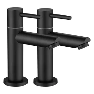 2PCS Cecipa max Robinet de lave-main Robinet de Lavabo Noir, Robinet eau Froide, Avec érateur Remplaçable, Hauteur de Bec...