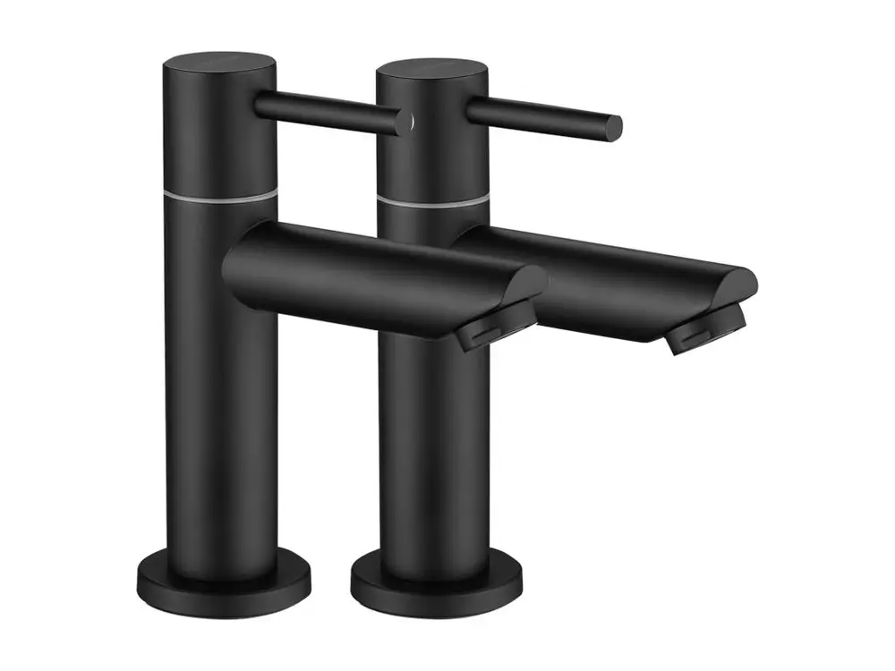 2PCS Cecipa max Robinet de lave-main Robinet de Lavabo Noir, Robinet eau Froide, Avec érateur Remplaçable, Hauteur de Bec...