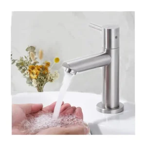 Cecipa max Robinet de Lavabo Robinet pour Salle de Bain Robinet de Lavabo avec Bec Robinet Seulemtent pour l'Eau Froide,EU...