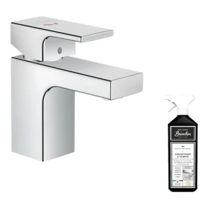 Mitigeur lavabo HANSGROHE Vernis Shape70 CoolStart avec tirette et vidage Chromé + nettoyant Briochin