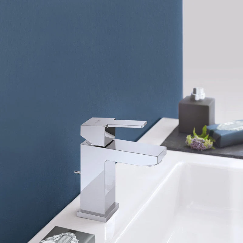Mitigeur lavabo monocommande SAIL CUBE GROHE 23435000 bec bas - taille S - acier chromé