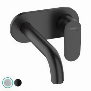 Mitigeur mural lavabo encastré HANSGROHE Vernis Blend, Ecosmart noir mat