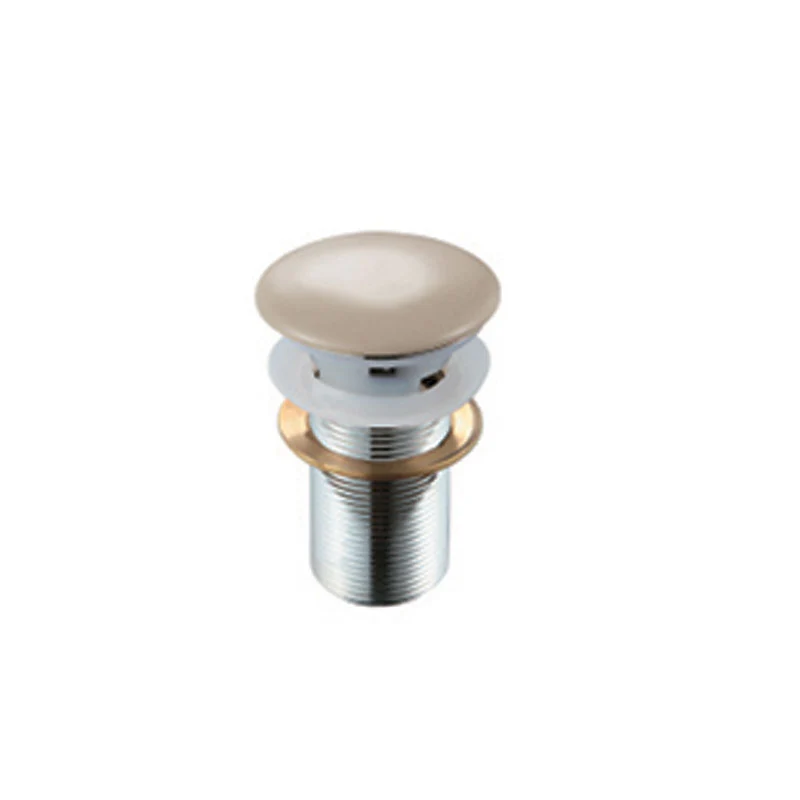 Bonde de lavabo click-clack Fancy sable avec bouchon rond en céramique sans trop-plein
