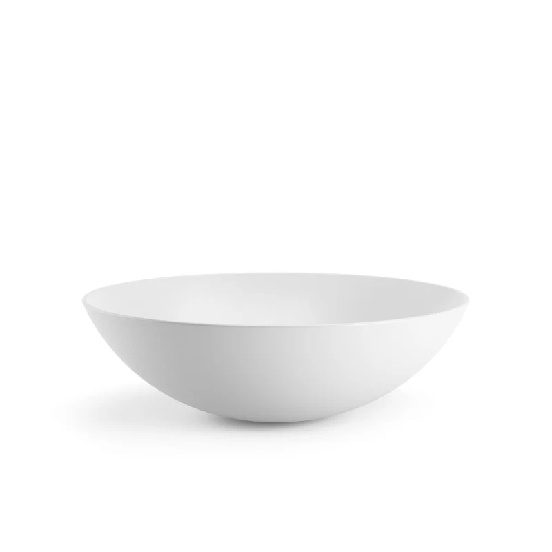 Lavabo vasque ronde à poser Lineabeta Acquaio en céramique blanc mat sans bonde diamètre cm 29,5