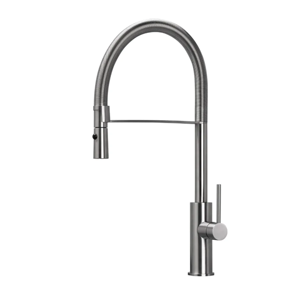Mitigeur de cuisine en acier inoxydable 316L avec douchette et bec adaptable Kitchen de Tubico
