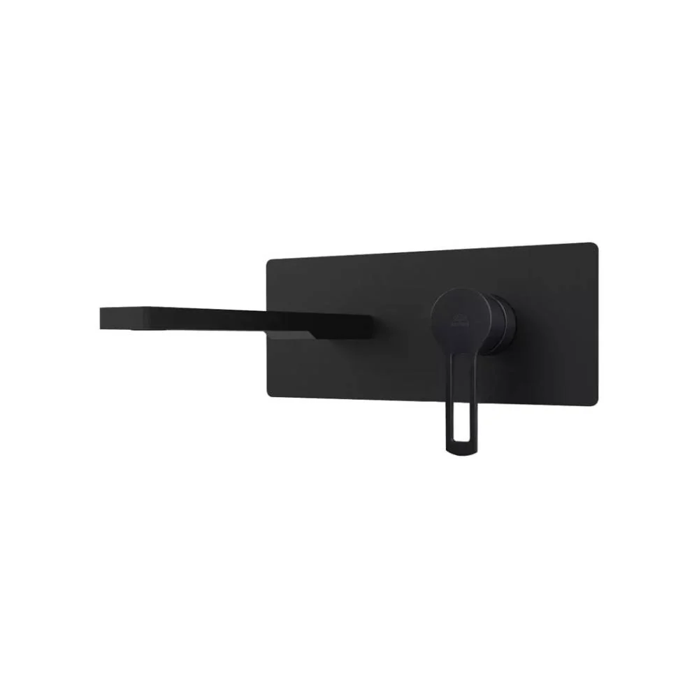 Mitigeur lavabo mural série Ringo modèle RIN106NO couleur noir mat Paffoni