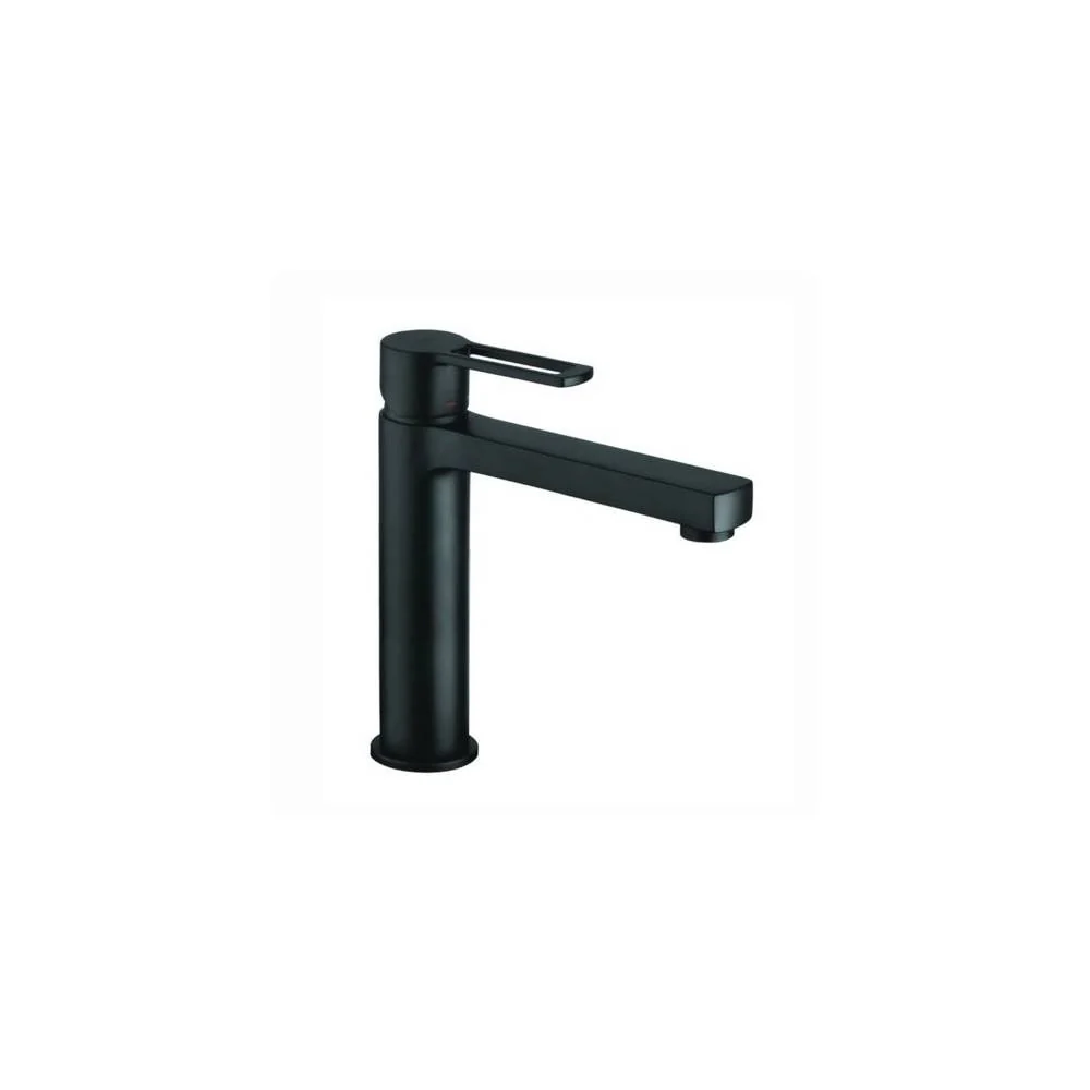 Mitigeur lavabo série Ringo modèle RIN074NO couleur noir mat sans vidage Paffoni