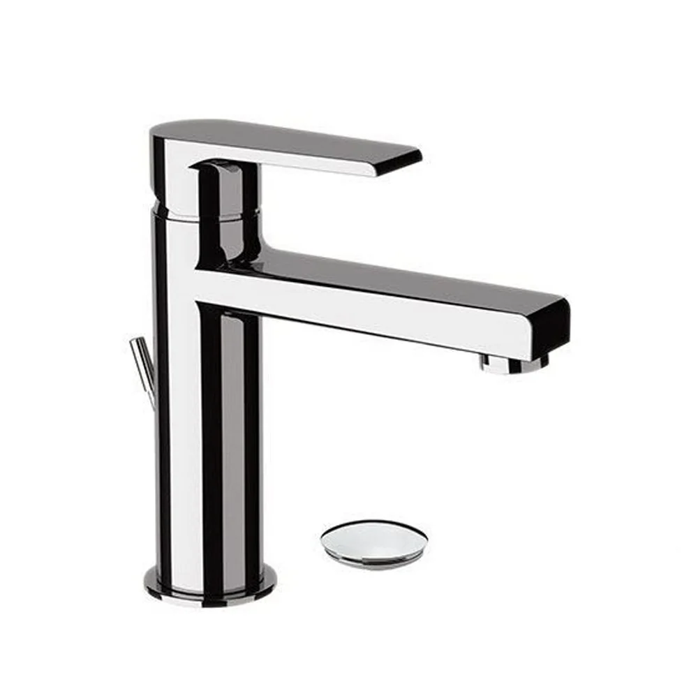 Mitigeur moyen lavabo Rubinetterie Mariani ligne Artic Acier chromé avec vidage